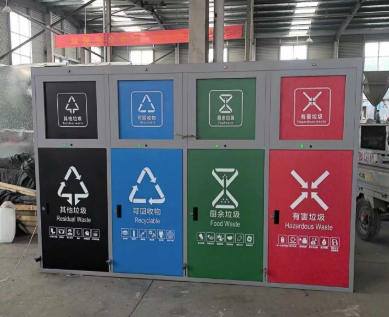 鋼制四分類垃圾桶：鍍鋅工藝賦能環?；A建設，實用主義引領分類新潮流